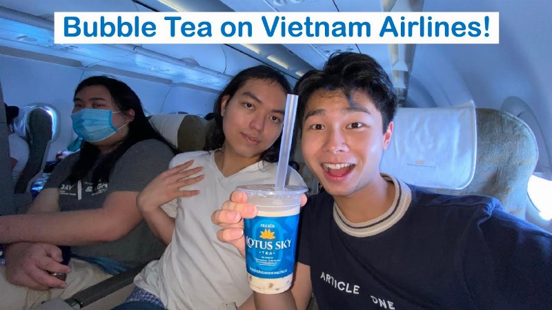 image 0 Drinking Bubble Tea Onboard Vietnam Airlines 🧋✈️