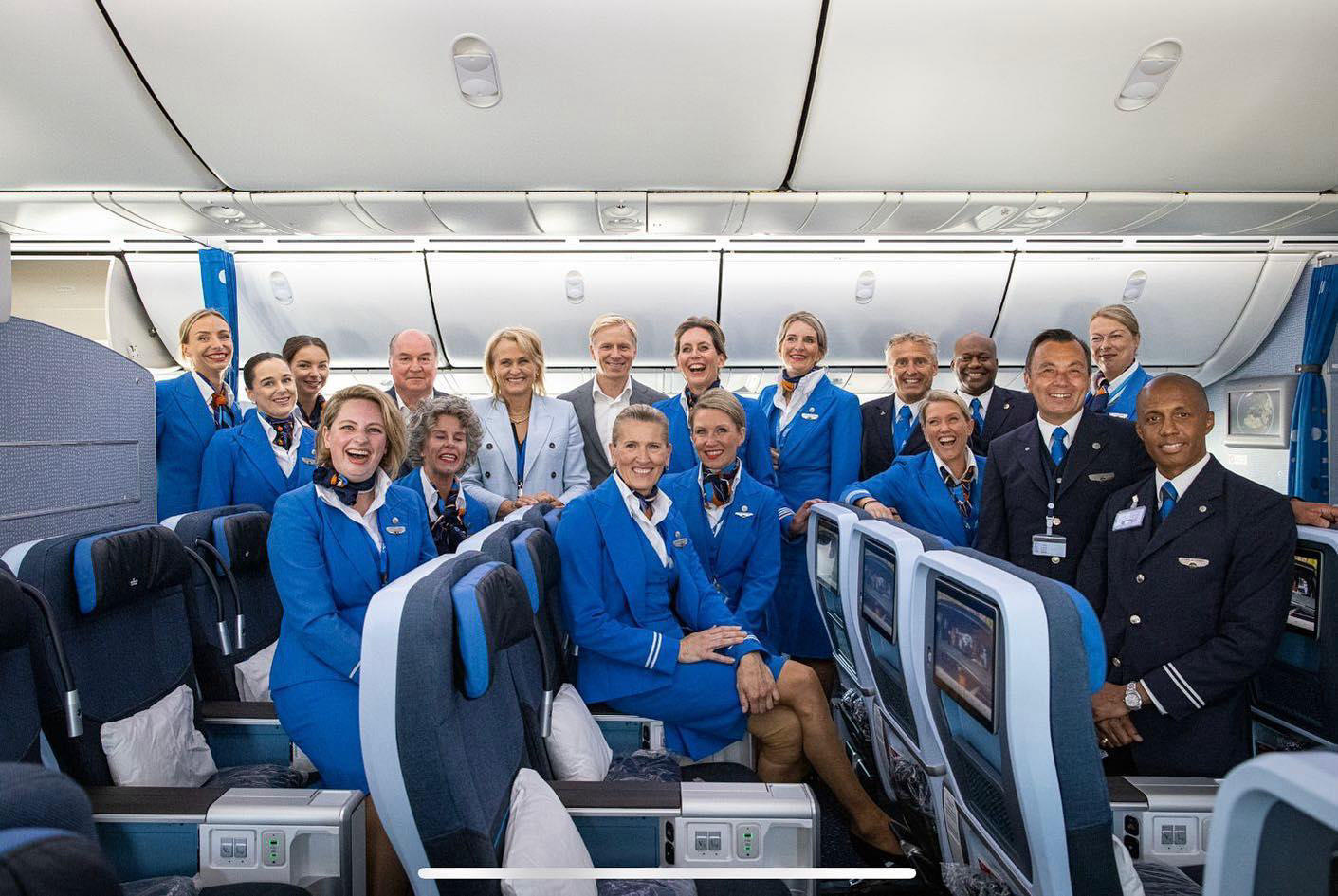 image  1 KLM Royal Dutch Airlines - We operated our first official flight with our new cabin class Premium Co