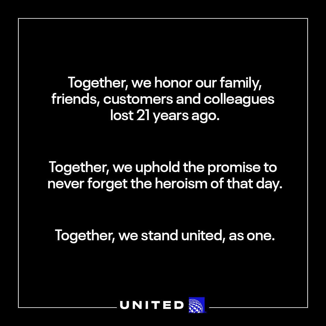 image  1 United Airlines - Together, we will always remember